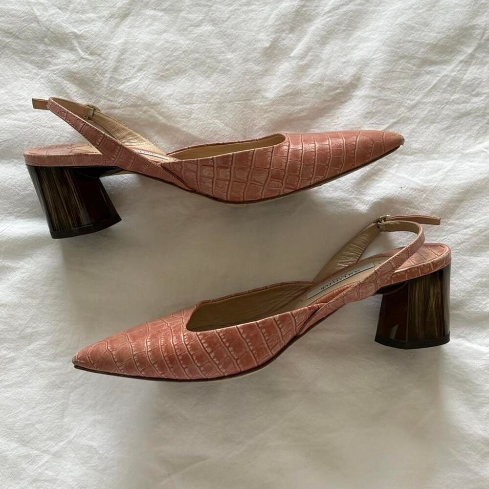 Mmlafleur Women's Pink and Tan Courts